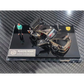 Lot57Supplies Diecast Shop FG Customized RWB930 diecast car in chrome gunmetal with open doors and included figure
