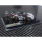 Lot57Supplies Diecast Shop 1:64 scale RWB930 diecast model car in black with white skeleton graphics and racing figure