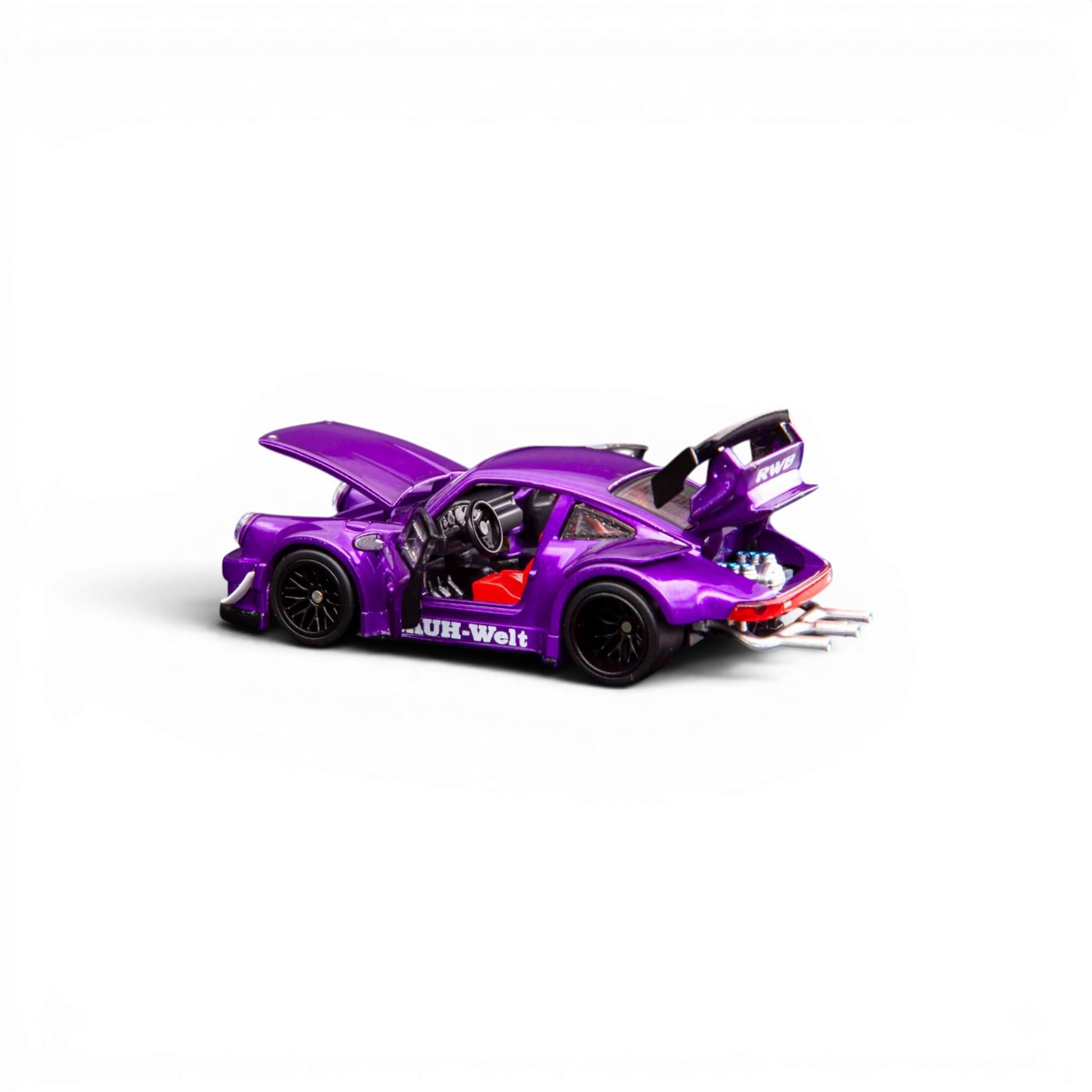 Lot57Supplies Diecast Shop FG*TPC Customized RWB930 1:64 scale diecast model car in violet purple with open doors