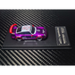 Lot57Supplies Diecast Shop MC RWB964 1:64 scale diecast model car in transparent pink and purple with high wing