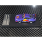 Lot57Supplies Diecast Shop MC RWB993 diecast model car in matte purple with Red Bull livery and high wing spoiler