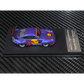 Lot57Supplies Diecast Shop 1:64 scale MC RWB993 diecast car in matte purple with Red Bull livery and high wing spoiler