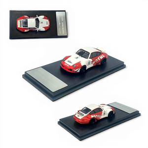 Lot57Supplies Diecast Shop 1:64 scale MC RWB993 Porsche model car in red and white Motul racing livery with ducktail