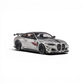 Lot57Supplies Diecast Shop 1:64 scale bright silver King Model DarwinPRO BMW M4 diecast car with shark mouth decal