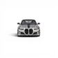 Lot57Supplies Diecast Shop King Model DarwinPRO BMW M4 diecast car in bright silver with shark mouth design