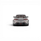 Lot57Supplies Diecast Shop King Model DarwinPRO BMW M4 in bright silver, 1:64 scale diecast car, rear view.