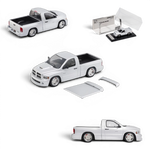 Lot57Supplies Diecast Shop SHOOM64 silver Dodge RAM SRT-10 1:64 scale diecast model truck with removable bed cover