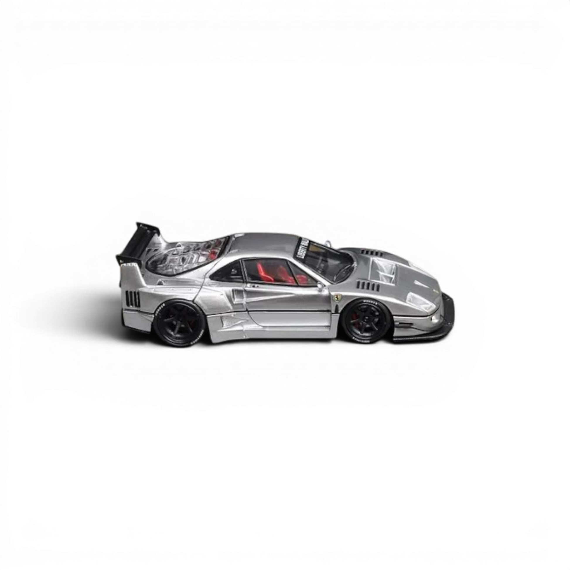 Lot57Supplies Diecast Shop silver Star Models F40 LB-Works wide-body diecast supercar model in 1:64 scale