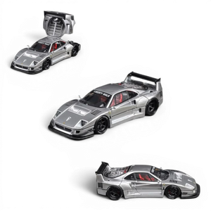 Lot57Supplies Diecast Shop silver Star Models F40 LB-Works wide-body diecast supercar model in 1:64 scale