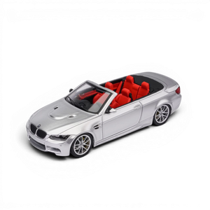 Lot57Supplies Diecast Shop FINE MODEL M3 E93 silver diecast convertible car model with red interior in 1:64 scale