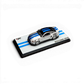 Lot57Supplies Diecast Shop TPC 1:64 scale 2014 Mustang diecast model car in GT silver with blue racing stripes