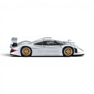 Lot57Supplies Diecast Shop Trends Hobby 1:64 scale silver Porsche 911 GT1 1998 diecast model car side view