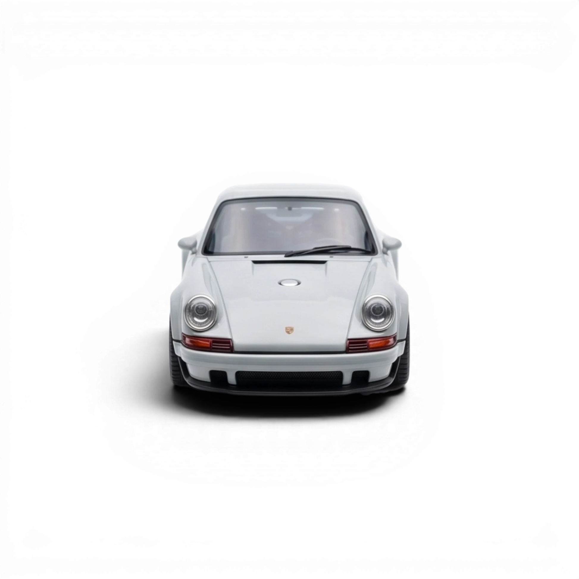 Lot57Supplies Diecast Shop 1:64 scale Sport Classic Grey resin Singer DLS model car with acrylic base.