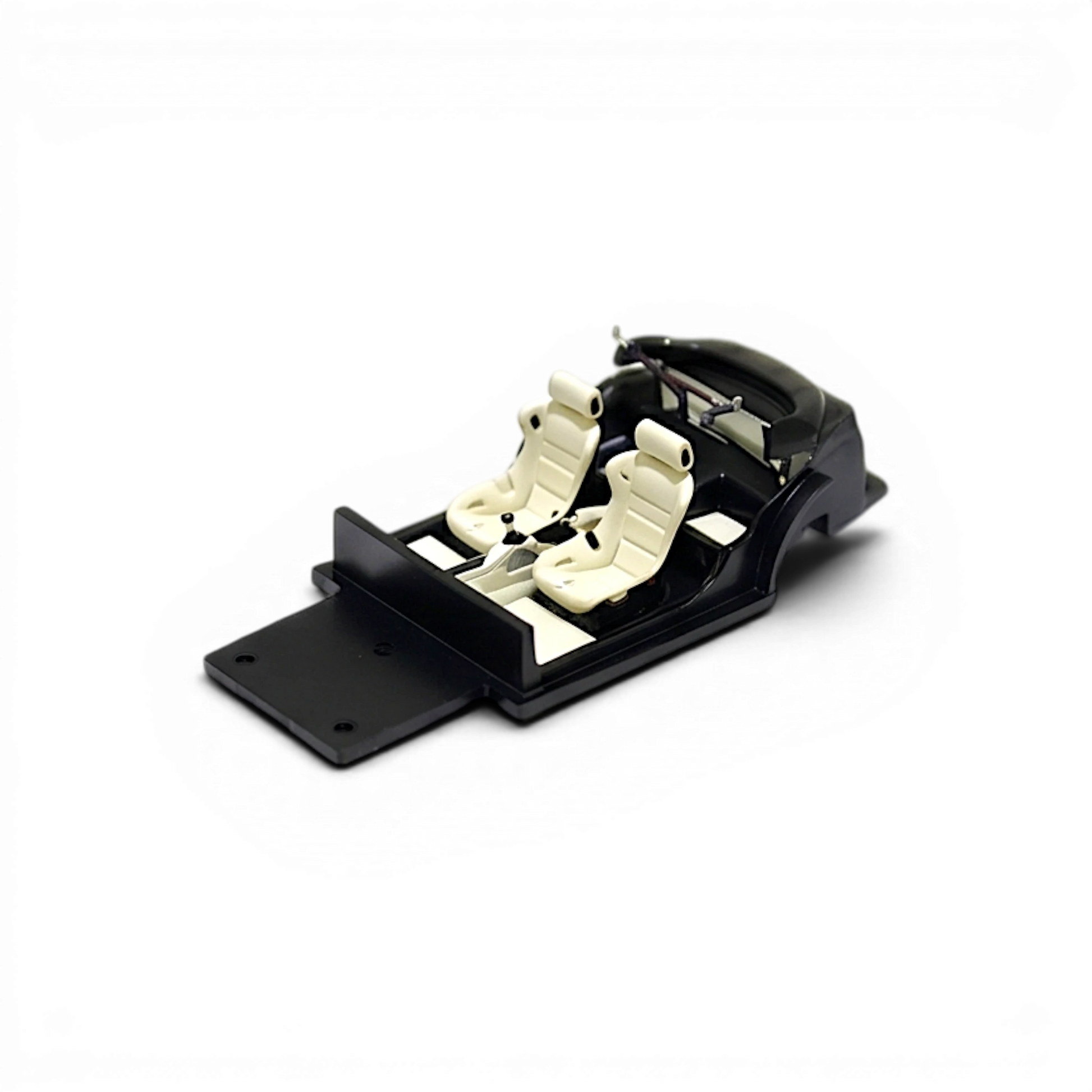 Lot57Supplies Diecast Shop 1:64 scale Singer DLS model car interior with cream seats and black trim.