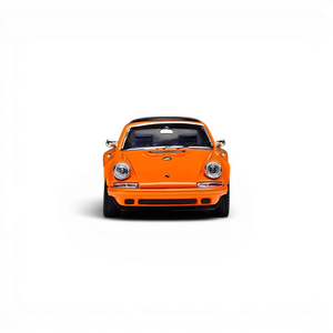 Lot57Supplies Diecast Shop Zincit Model 1:64 scale metallic racing orange Singer Targa diecast car front view