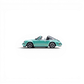 Lot57Supplies Diecast Shop Zincit Model 1:64 scale classic Singer Targa diecast car in Tiff Blue side view