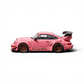 Lot57Supplies Diecast Shop Star Models RWB 964 GT Wing diecast car in SoCro Pink with bronze wheels, side view
