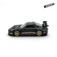 Lot57Supplies Diecast Shop SUHE 1:64 scale matte black Porsche 911 GT3 RS resin model with gold wheels.