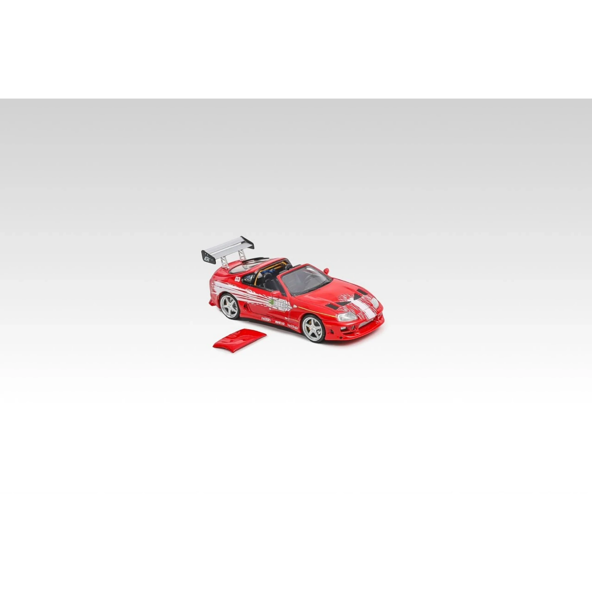 Lot57Supplies Diecast Shop 1:64 scale Fast Speed FS Supra Targa Roadster diecast car in red and white Bomex livery.