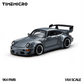 Lot57Supplies Diecast Shop TimeMicro 964 RWB diecast model car in grey with widebody kit and black rear wing
