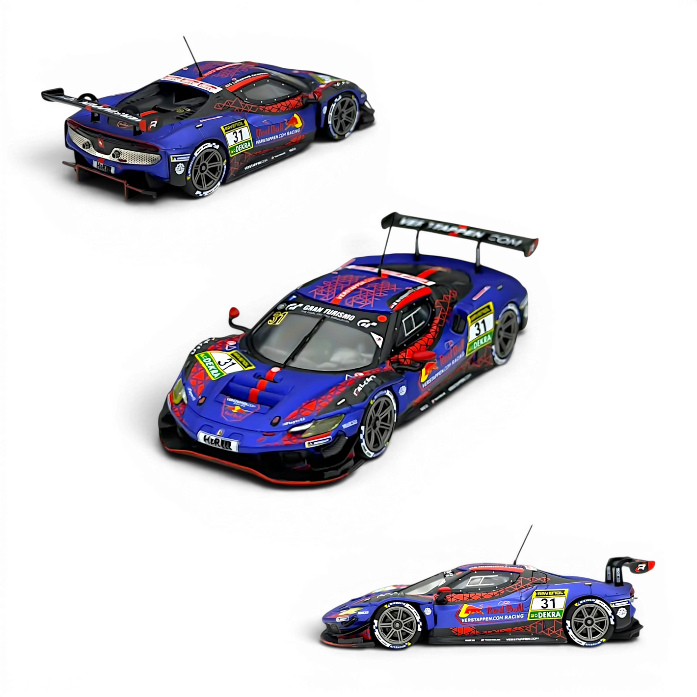 Lot57Supplies Diecast Shop TOP LUX 296GT3 Red Bull 31# diecast model car in 1:64 scale with detailed racing livery