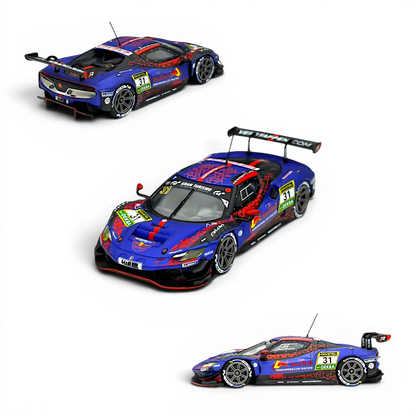 Lot57Supplies Diecast Shop TOP LUX 296GT3 Red Bull 31# diecast model car in 1:64 scale with detailed racing livery
