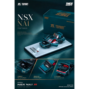 TOPART Honda NSX NA1 R diecast model in metallic dark green, 1:64 scale, Lot57Supplies Diecast Shop exclusive.