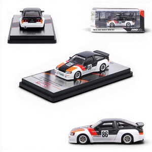 Lot57Supplies Diecast Shop Inno64 1:64 scale Toyota AE86 Levin Pandem Rocket Bunny diecast model in TRD racing livery