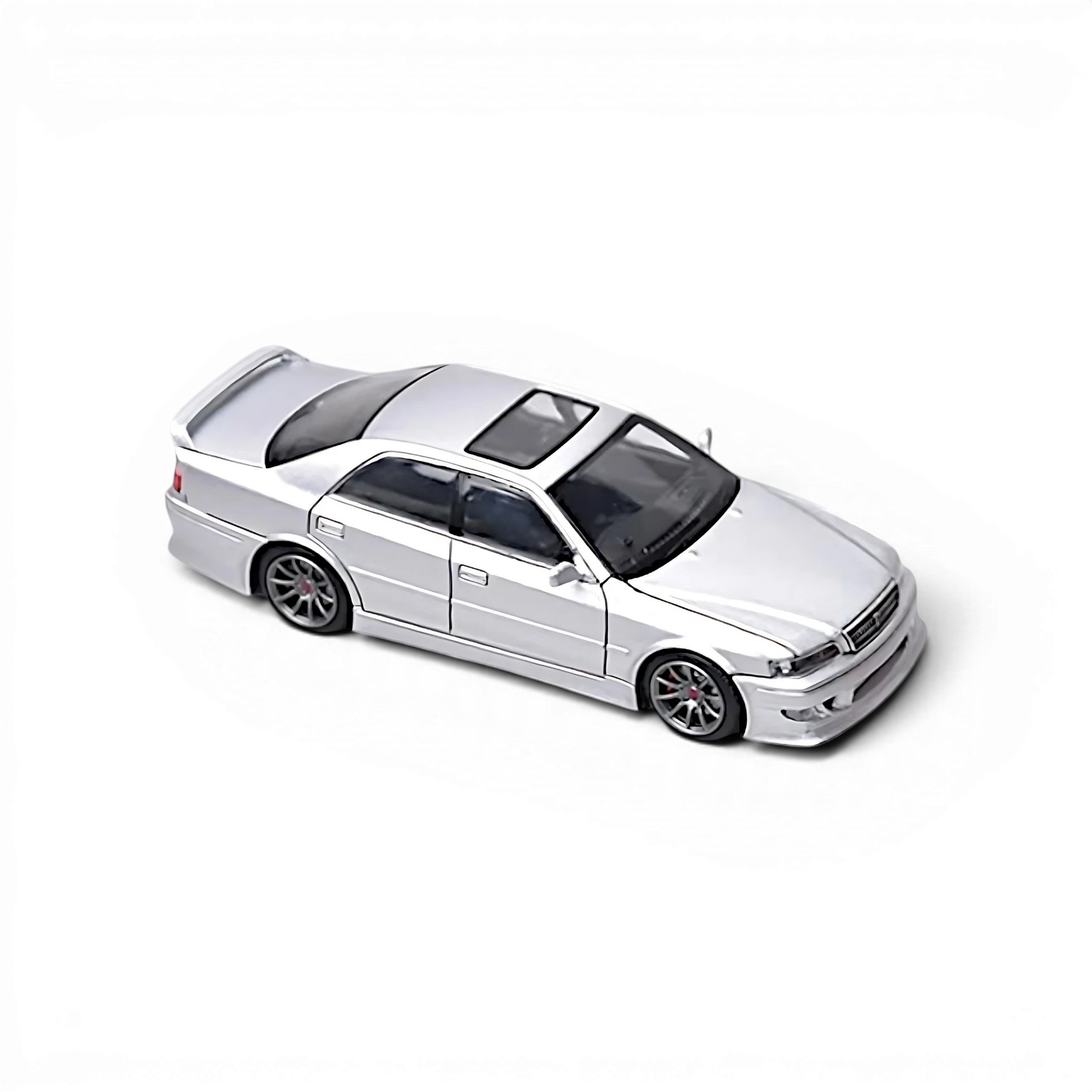 Lot57Supplies Diecast Shop Model One 1:64 scale metallic silver Toyota Chaser JZX100 diecast model car