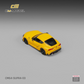 Lot57Supplies Diecast Shop CM Model 1:64 scale Toyota GR Supra in Nitro Yellow diecast metal, rear three-quarter view