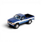 Lot57Supplies Diecast Shop 1:64 scale GCD Toyota Hilux Xtra Cab diecast model truck with blue and white decals