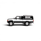 Lot57Supplies Diecast Shop GCD 1:64 scale Toyota Hilux Xtra Cab diecast model truck in black and white side profile view
