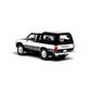 Lot57Supplies Diecast Shop 1:64 scale GCD Toyota Hilux Xtra Cab diecast truck with black decals and camper shell