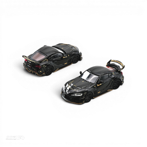 Lot57Supplies Diecast Shop Inno64 1:64 scale diecast Toyota Supra A90 in gloss black with Darwin Pro body kit