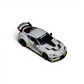 Lot57Supplies Diecast Shop 1:64 scale white Toyota Supra widebody model with carbon fiber accents and yellow trim.