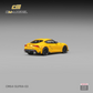 Lot57Supplies Diecast Shop CM Model 1:64 scale Toyota GR Supra in Nitro Yellow, rear three-quarter view