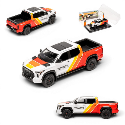 Lot57Supplies Diecast Shop 1:64 scale GCD Toyota Tundra TRD Pro diecast truck with three-color TRD livery
