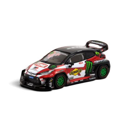 Lot57Supplies Diecast Shop Tarmac Works 1:64 scale Toyota Yaris GR Monster drift diecast car with racing decals