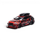 Lot57Supplies Diecast Shop TPC 1:64 scale Audi RS6 diecast model in red and black digital snow livery with roof box