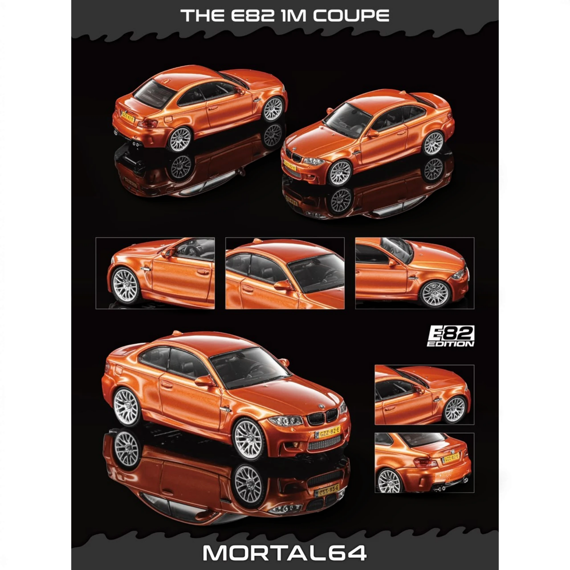 Lot57Supplies Diecast Shop MORTAL 1:64 scale Valencia Orange BMW 1M Coupe diecast model car collection