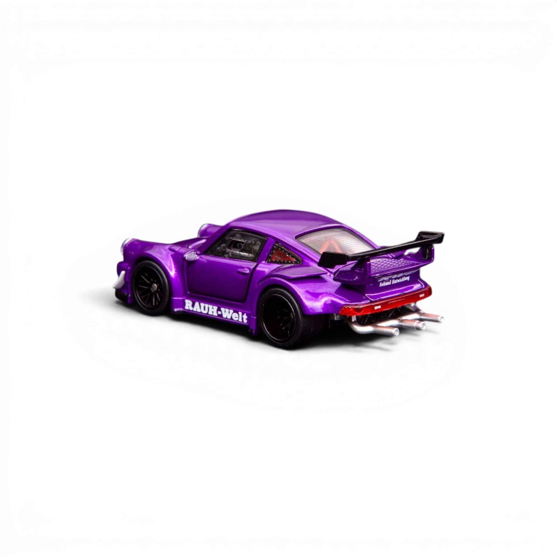 Lot57Supplies Diecast Shop FG*TPC Customized violet purple RWB930 diecast model car, 1:64 scale rear view