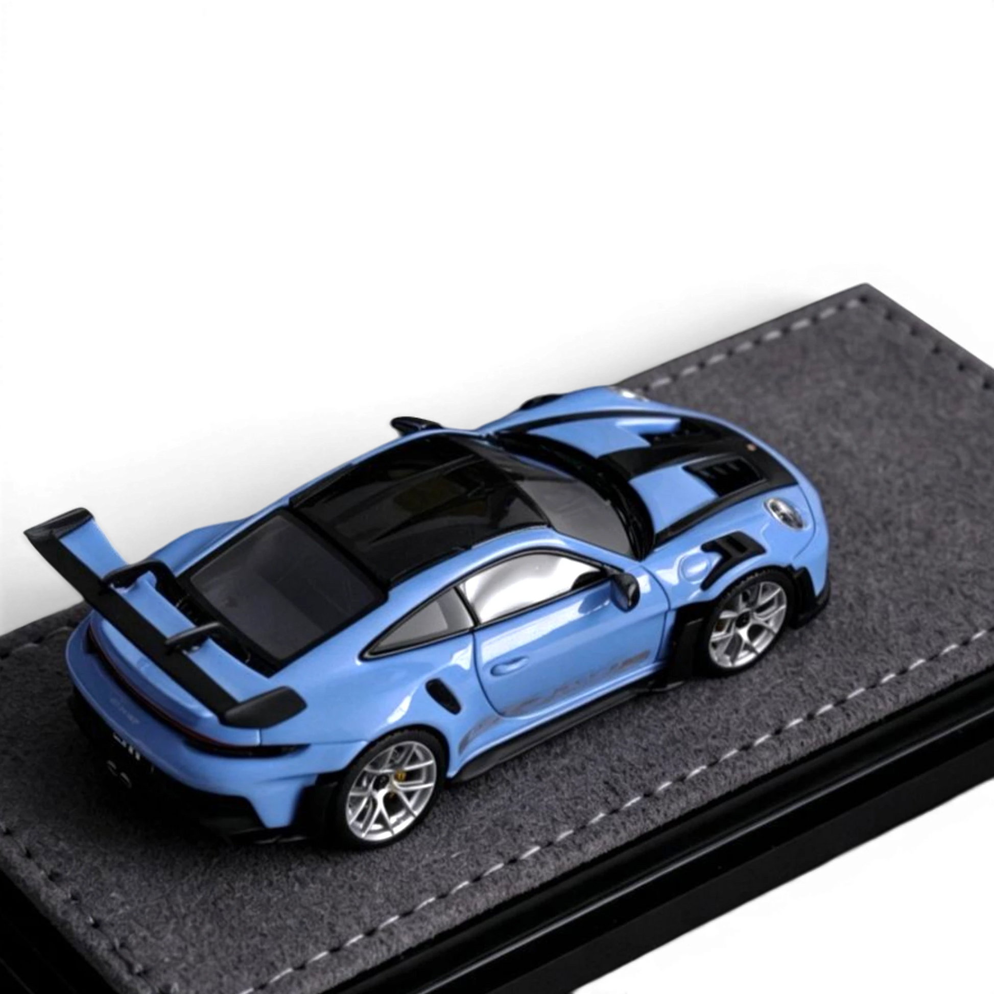 Lot57Supplies Diecast Shop VMB 992 GT3 RS 1:64 scale model in Etna Blue resin with black accents and rear spoiler.
