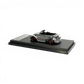 Lot57Supplies Diecast Shop grey 1:64 scale HKM Model VW Beetle Convertible with shark mouth graphic and red rims.