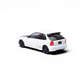 Lot57Supplies Diecast Shop 1:64 scale Model One white Honda Civic Type-R EK9 diecast car with carbon fiber hood