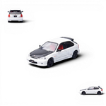 Lot57Supplies Diecast Shop 1:64 scale Model One Honda Civic Type-R EK9 in white with a carbon fiber hood