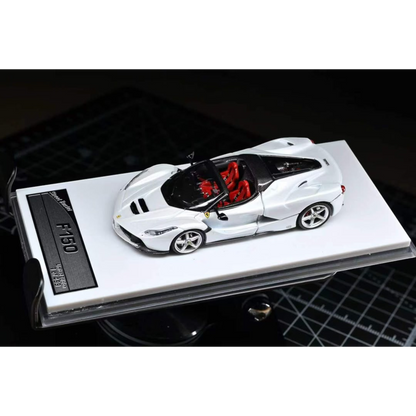 Lot57Supplies Diecast Shop Street Buster 1:64 scale white F150 Aperta diecast supercar with red interior