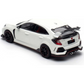Lot57Supplies Diecast Shop INNO64 1:64 scale white Honda Civic Type-R FK8 die-cast model car with rear spoiler