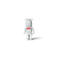 Lot57Supplies Diecast Shop 1:64 scale white resin Hype Bear figure with a red chest logo on a plain white background.