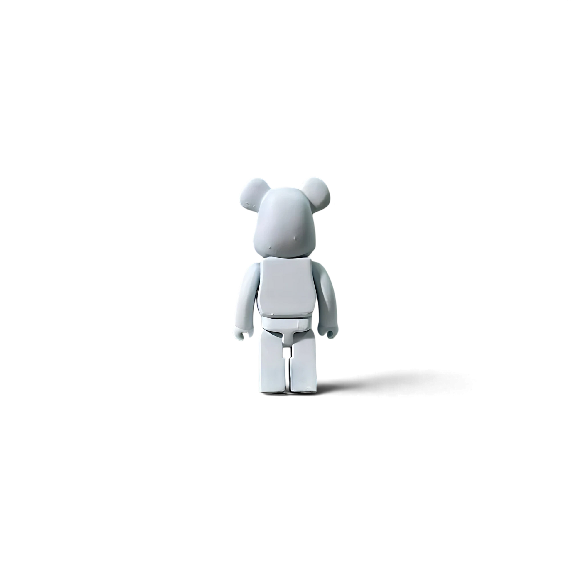 Lot57Supplies Diecast Shop 1:64 scale white resin Hype Bear diorama figure, back view of hand-painted collectible.