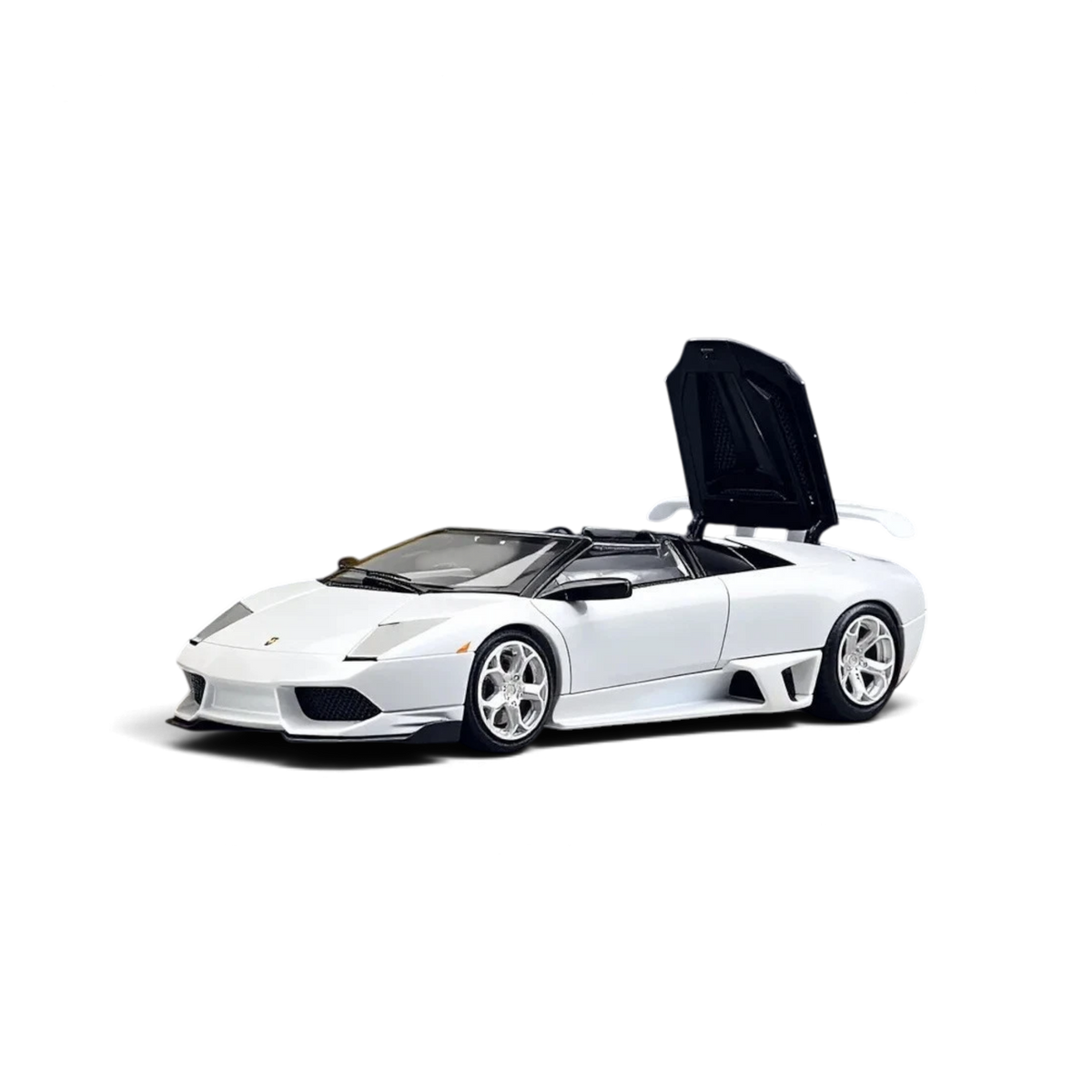 Lot57Supplies Diecast Shop Phantom Knight white Lamborghini Murcielago LP640 Roadster 1:64 diecast model with open hood